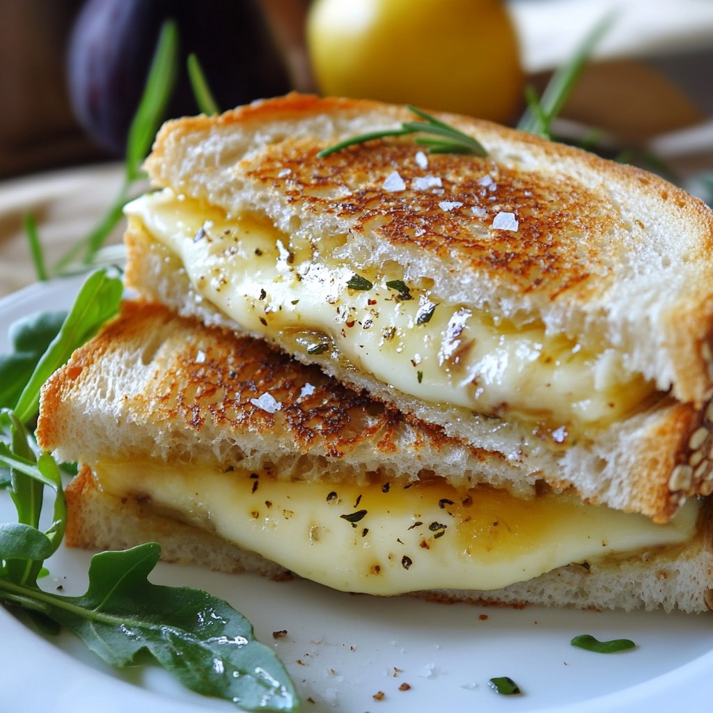 Gourmet Brie and Fig Grilled Cheese Delightful Recipe