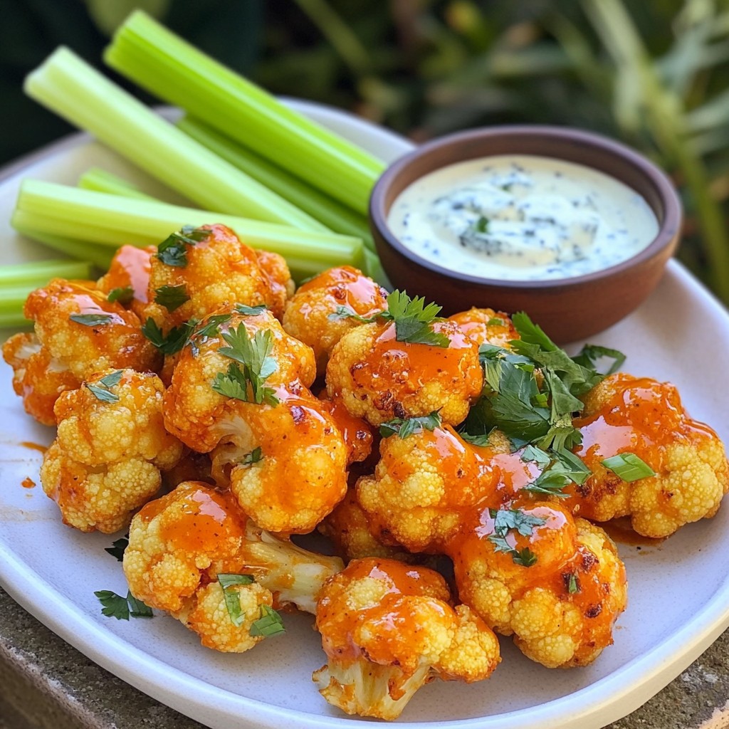 Buffalo Cauliflower Bites Tasty and Easy Snack Recipe