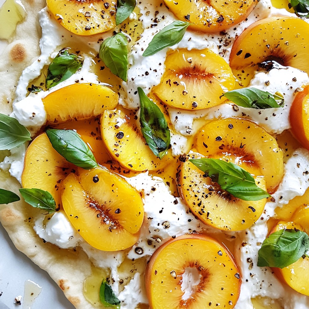 Peach Burrata Flatbread Scrumptious Summer Delight