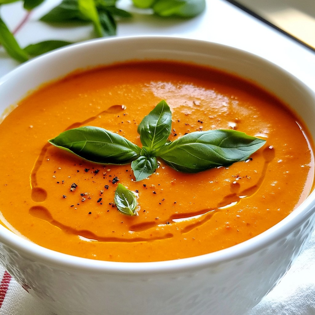 Creamy Roasted Red Pepper Soup Easy and Flavorful Recipe