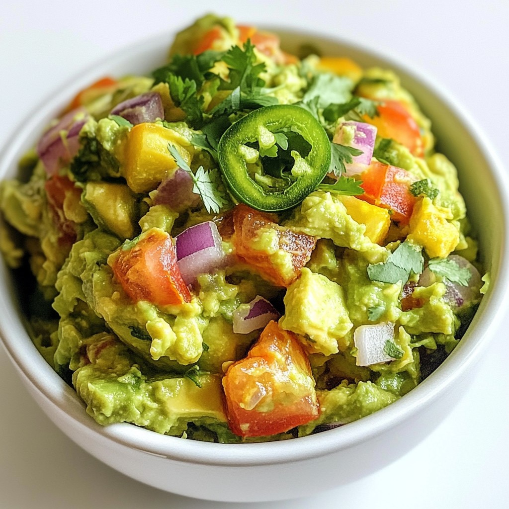 Classic Guacamole with Lime Fresh and Flavorful Dish