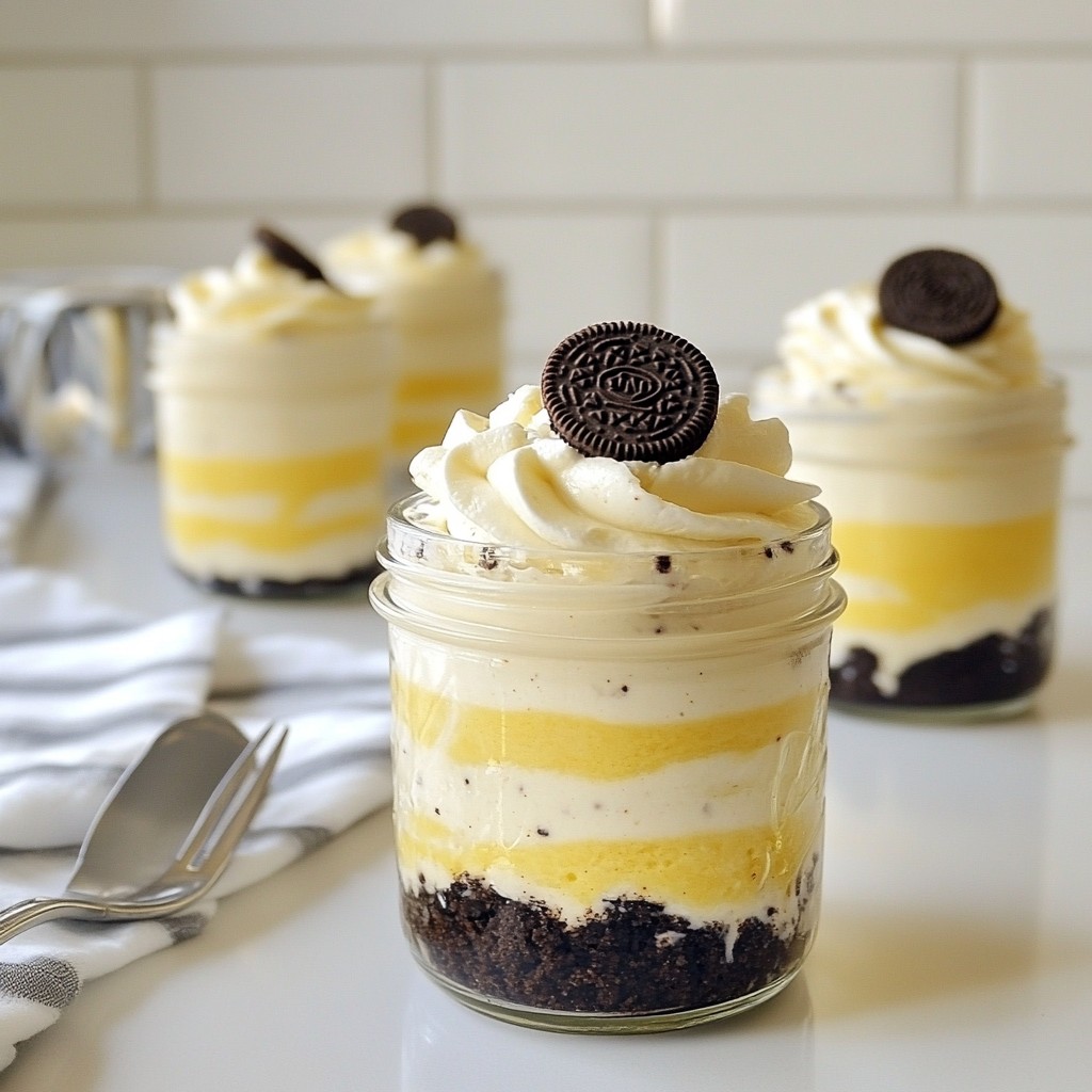 No-Bake Oreo Cheesecake Jars Easy Dessert Delight
