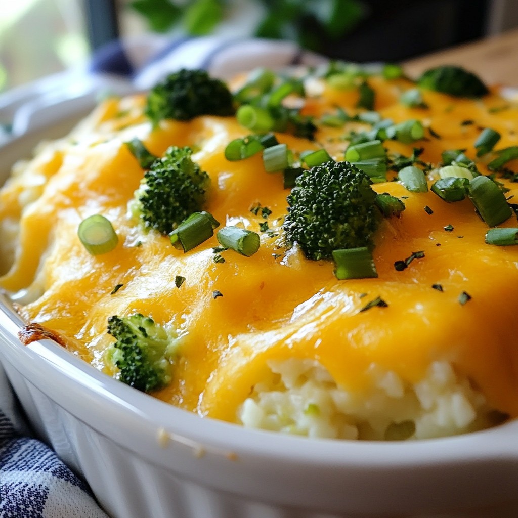 Savory Cheesy Cauliflower Rice Casserole Delight