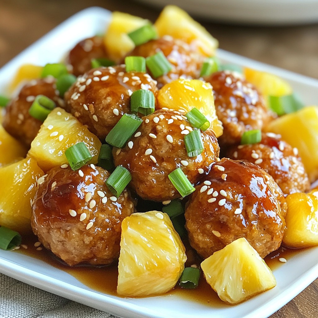 Pineapple Teriyaki Meatballs Flavorful Dinner Recipe
