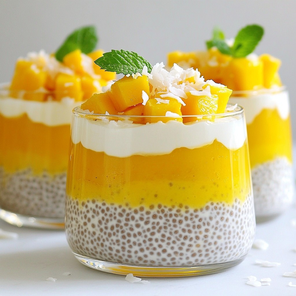 Mango Coconut Chia Pudding Refreshing and Creamy Treat