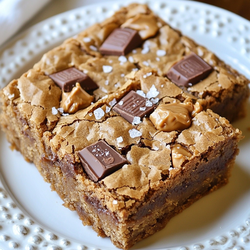 Peanut Butter Cup Blondies Chewy and Delicious Treat