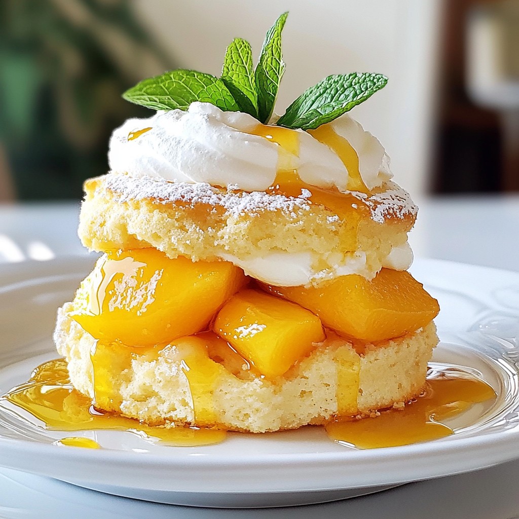 Peaches and Cream Shortcake Refreshing Summer Treat