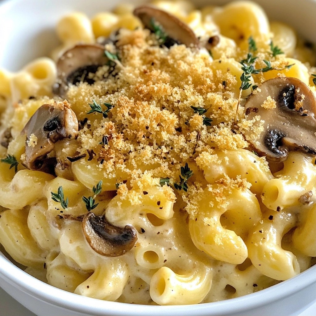 Gourmet Mushroom and Truffle Mac and Cheese Delight