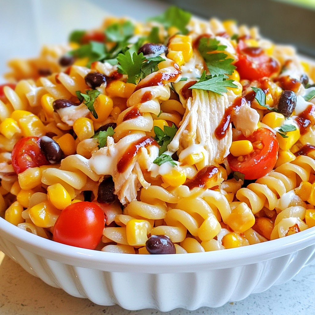 BBQ Ranch Chicken Pasta Salad Flavorful Summer Dish