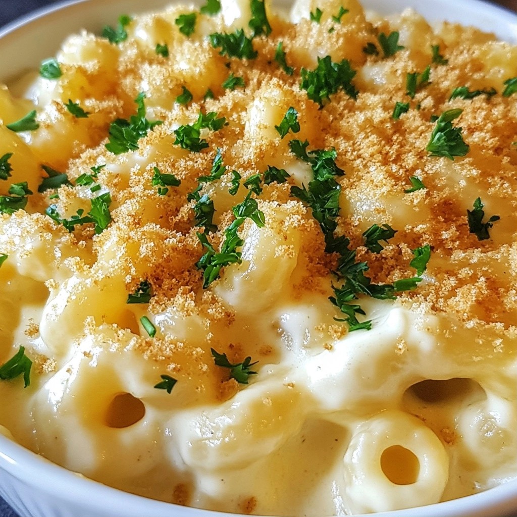 Melted Cheese and Herb Mac and Cheese Delight
