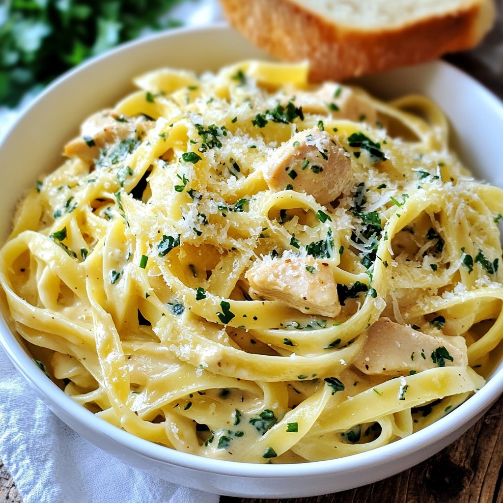 Creamy Cheese Garlic Butter Chicken Pasta Delight
