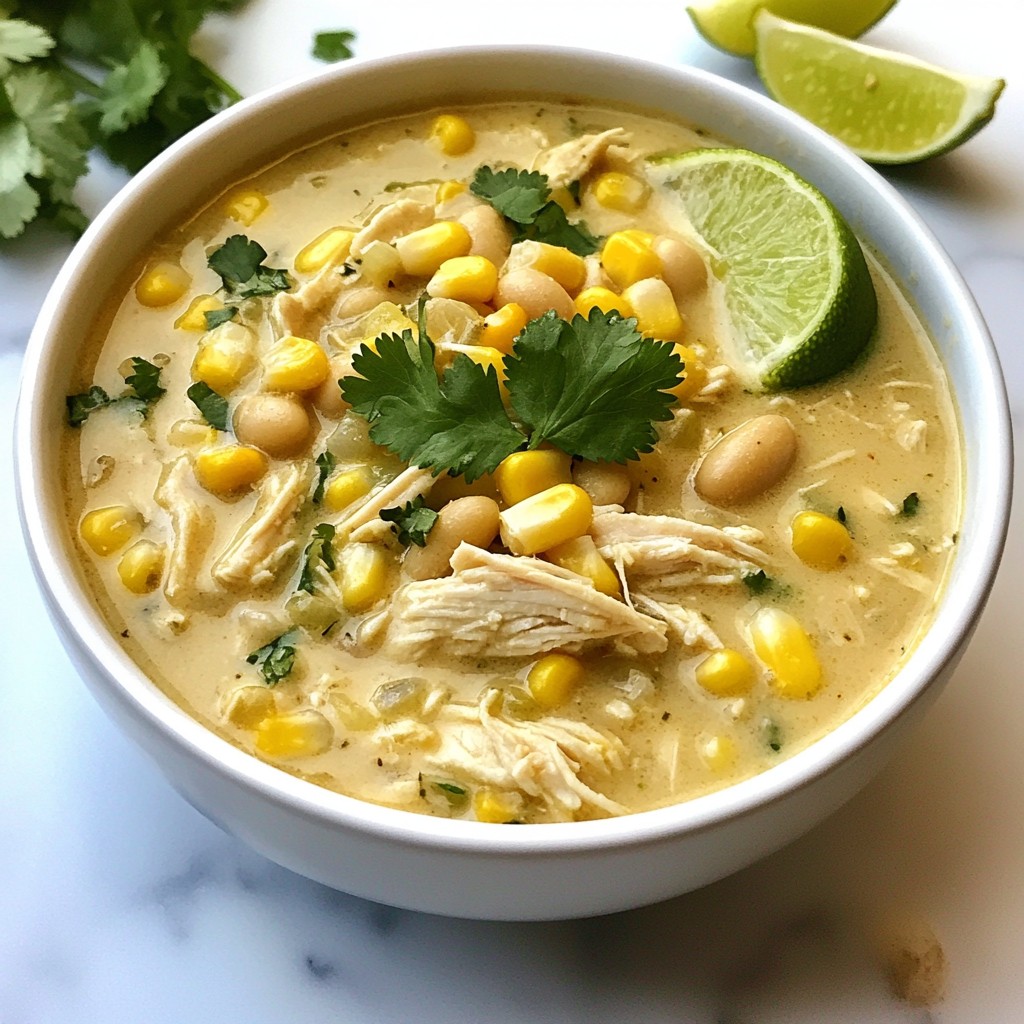 White Chicken Chili Ranch Style Comfort Dish