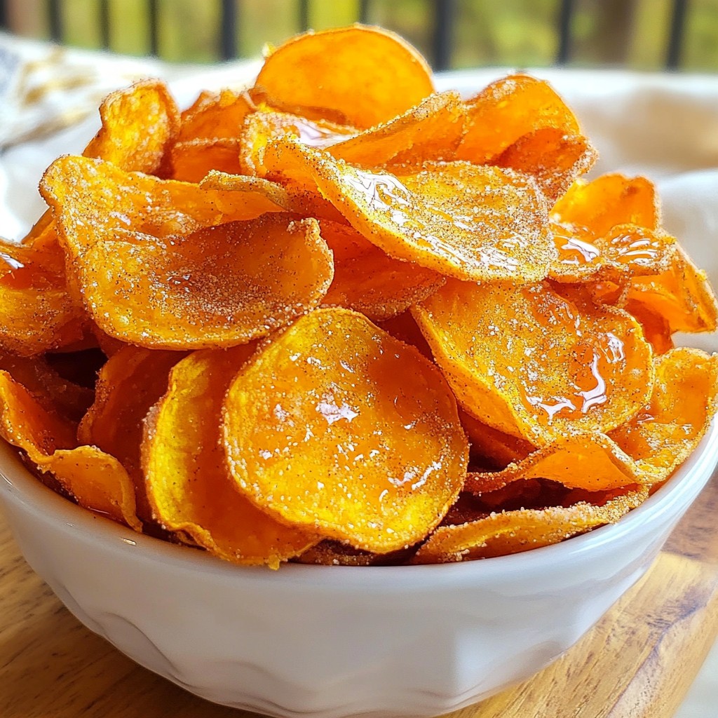 Maple Cinnamon Sweet Potato Chips Crispy Delight