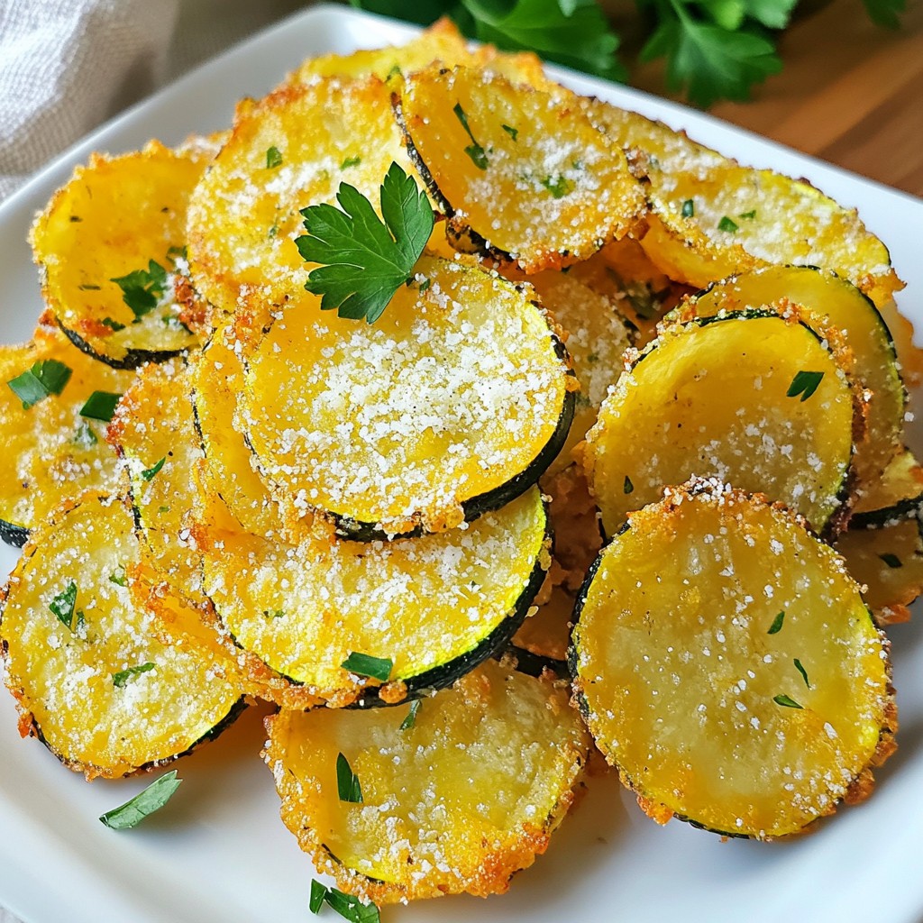 Garlic Parmesan Zucchini Chips Crispy and Flavorful Snack