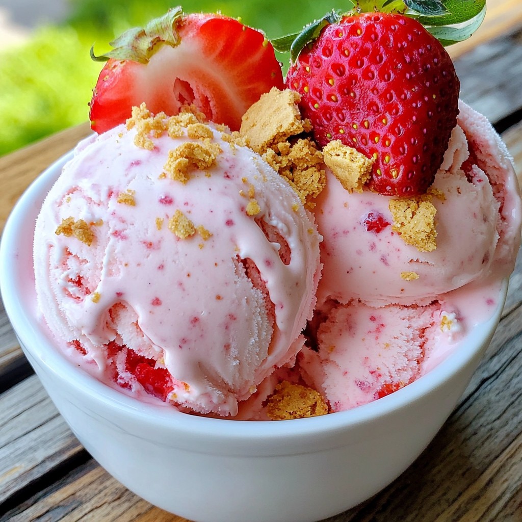 Strawberry Cheesecake Ice Cream Creamy and Delicious Treat