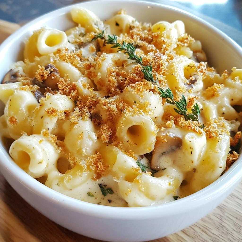 Creamy Herb and Mushroom Mac and Cheese Recipe