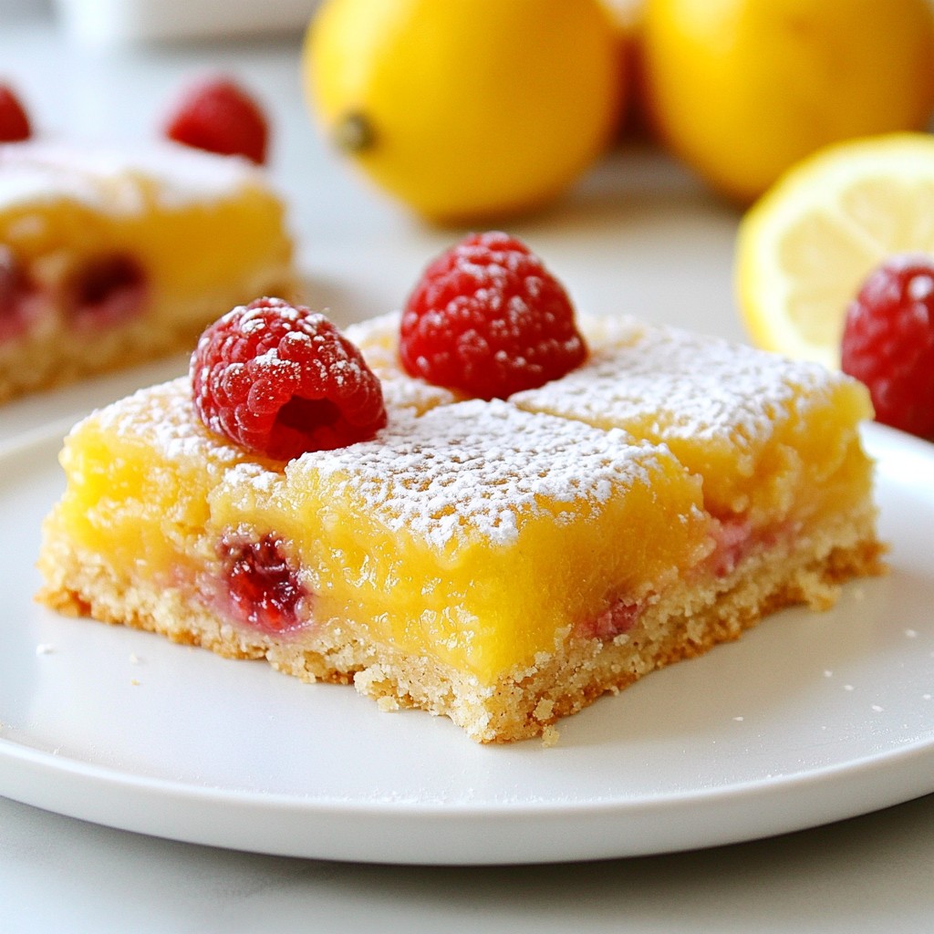 Raspberry Lemon Bars Delightfully Fresh and Tart Treat