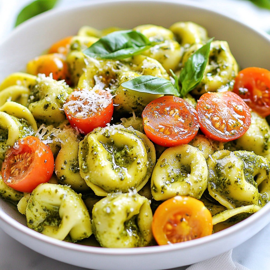 Creamy Pesto Tortellini Delightful Dinner Recipe