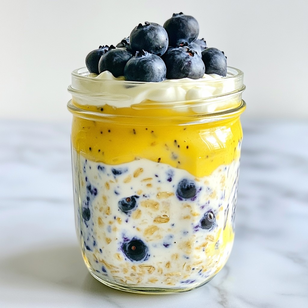 Blueberry Cheesecake Overnight Oats Delightful Recipe