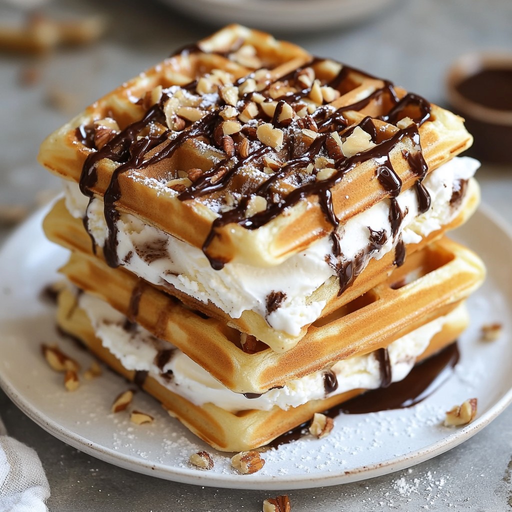 Classic Waffle Ice Cream Sandwiches Irresistible Treat