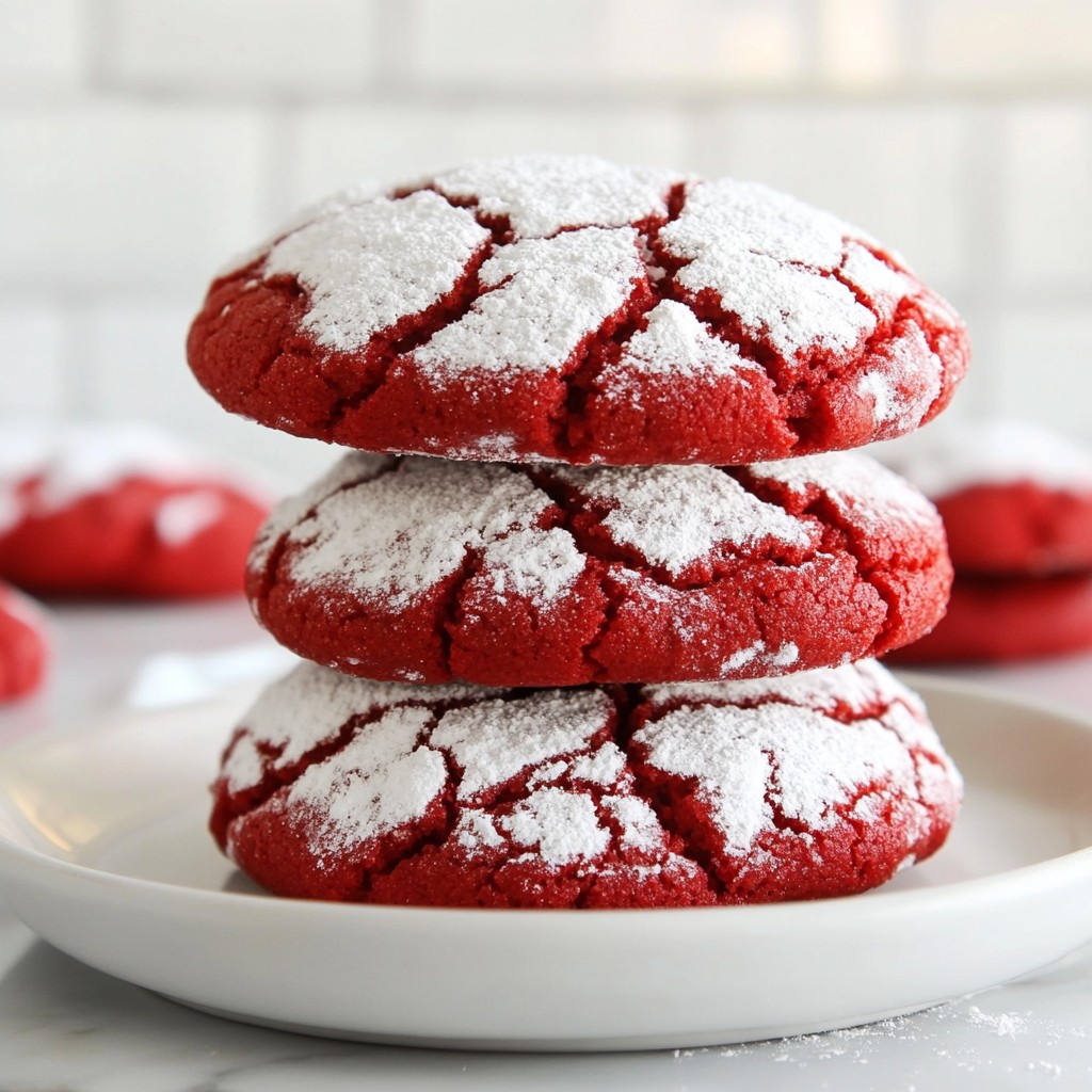 Red Velvet Crinkle Cookies Irresistible and Chewy Treat