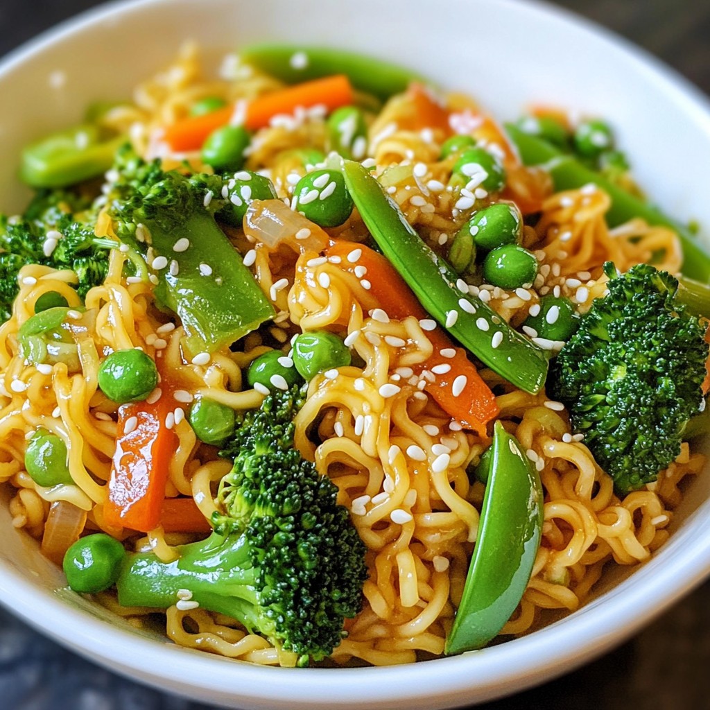 Sesame Garlic Ramen Stir Fry Flavorful and Easy Meal