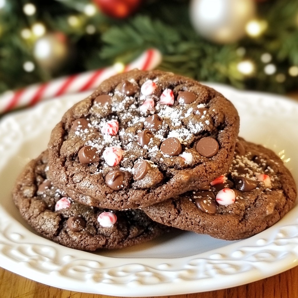 Chocolate Peppermint Cookies Perfectly Festive Treat