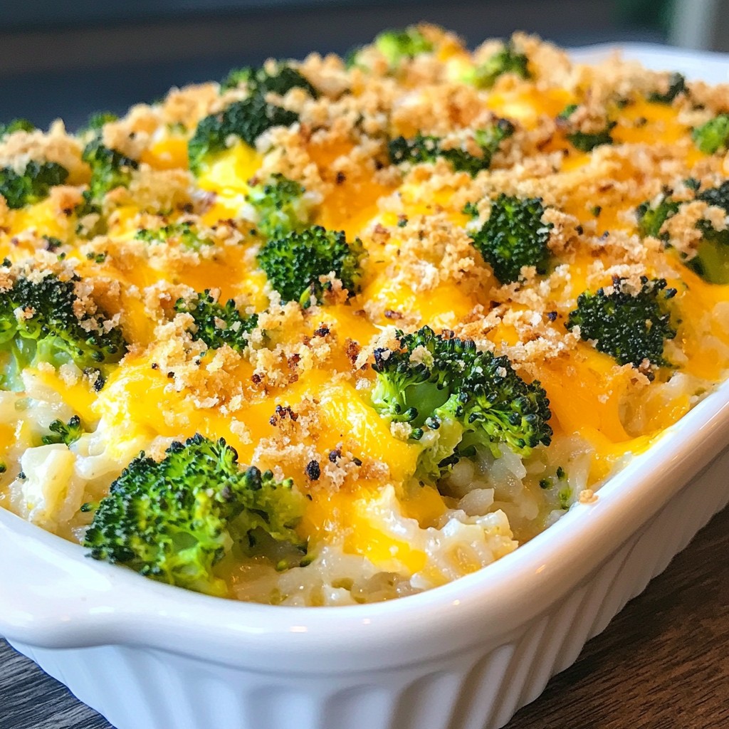 Cheesy Broccoli Rice Casserole Simple Comfort Food