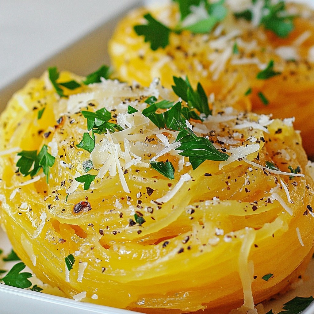 Garlic Parmesan Spaghetti Squash Flavor Explosion