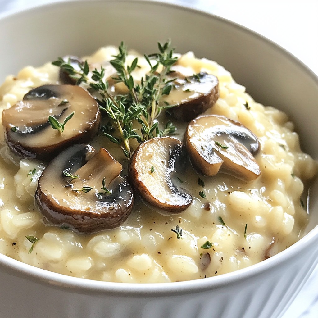Creamy Mushroom Thyme Risotto Rich and Cozy Delight