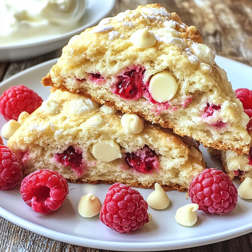 White Chocolate Raspberry Scones Rich and Fluffy Treat