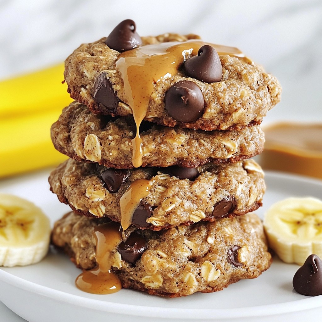 Peanut Butter Banana Oat Cookies Easy Healthy Snack
