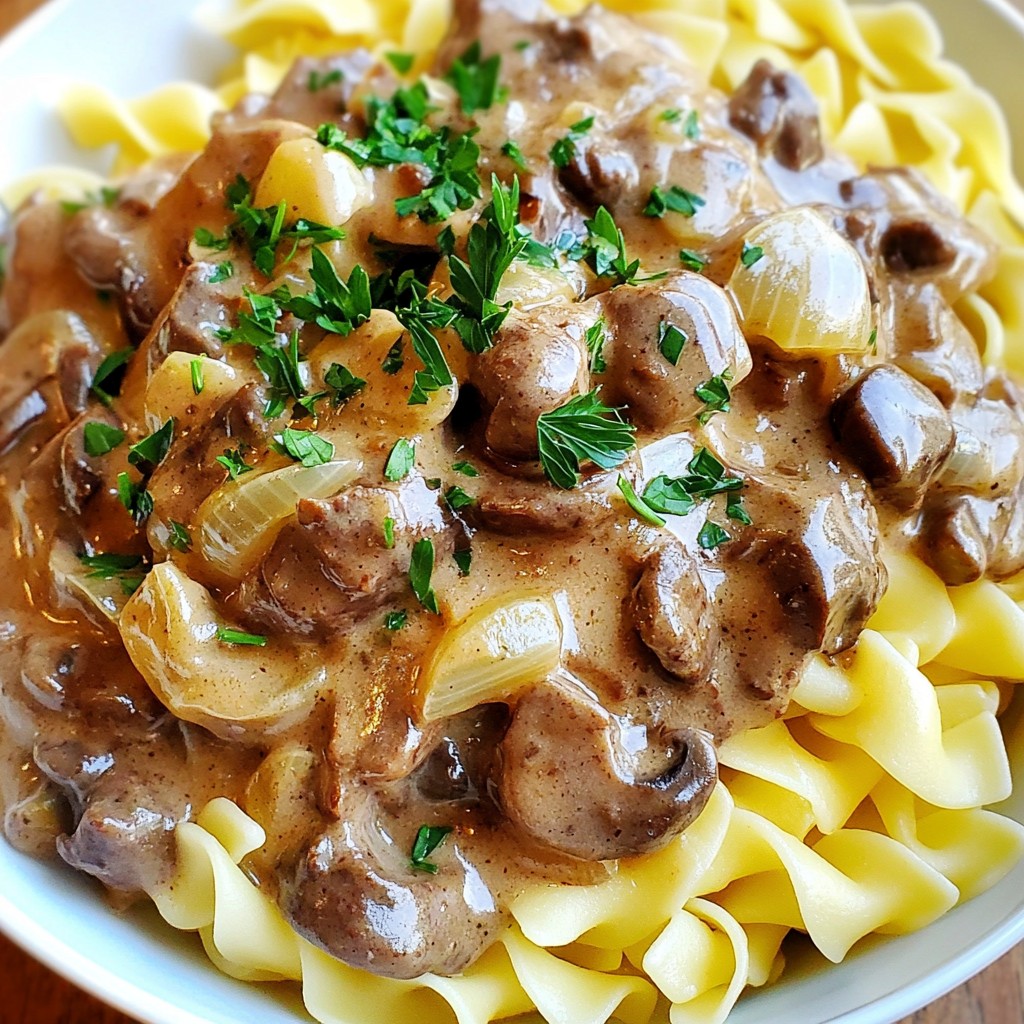 Savory Slow Cooker Beef Stroganoff Easy Family Meal