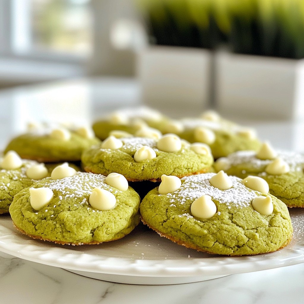 Matcha White Chocolate Cookies Delightful and Simple