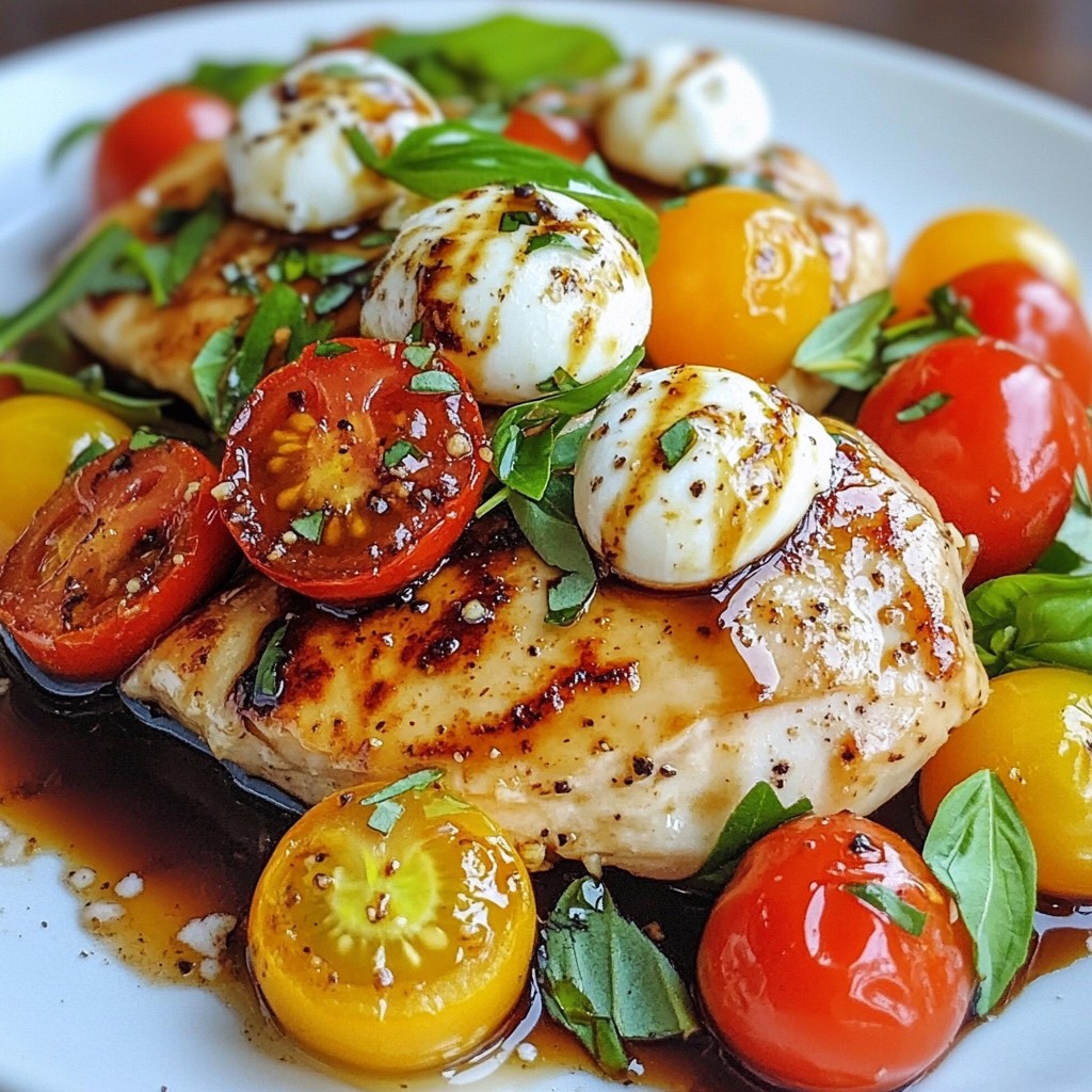 Balsamic Glazed Caprese Chicken Simple and Tasty Dish