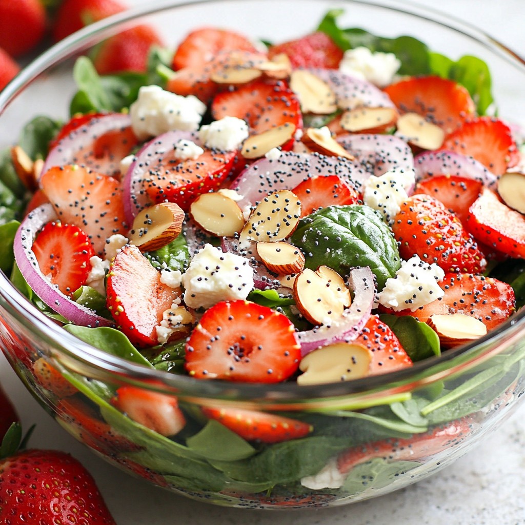 Strawberry Spinach Poppy Seed Salad Fresh and Zesty Mix