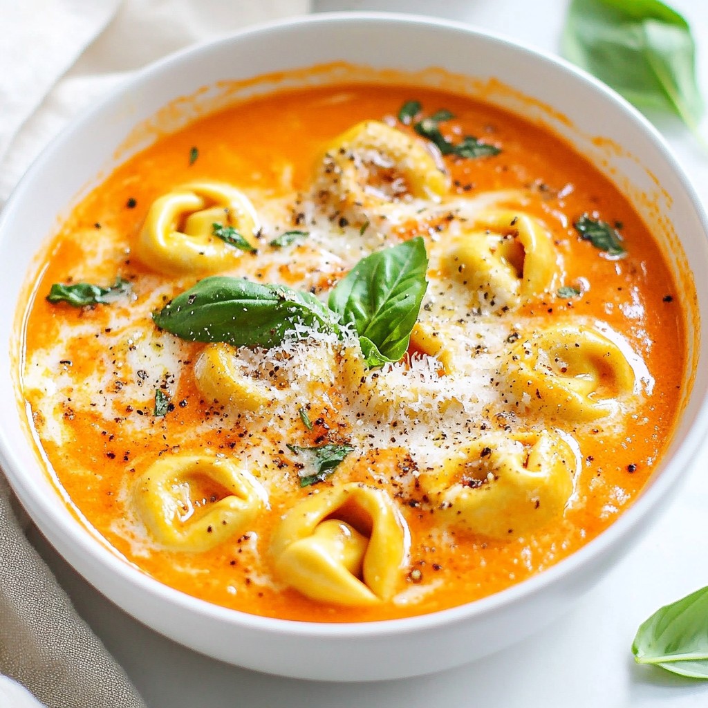 Creamy Tomato Basil Tortellini Soup Delight Recipe