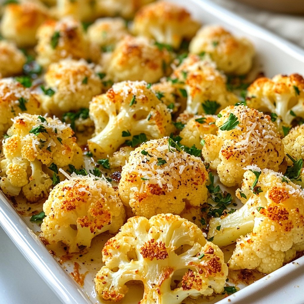 Garlic Parmesan Roasted Cauliflower Flavorful Side Dish