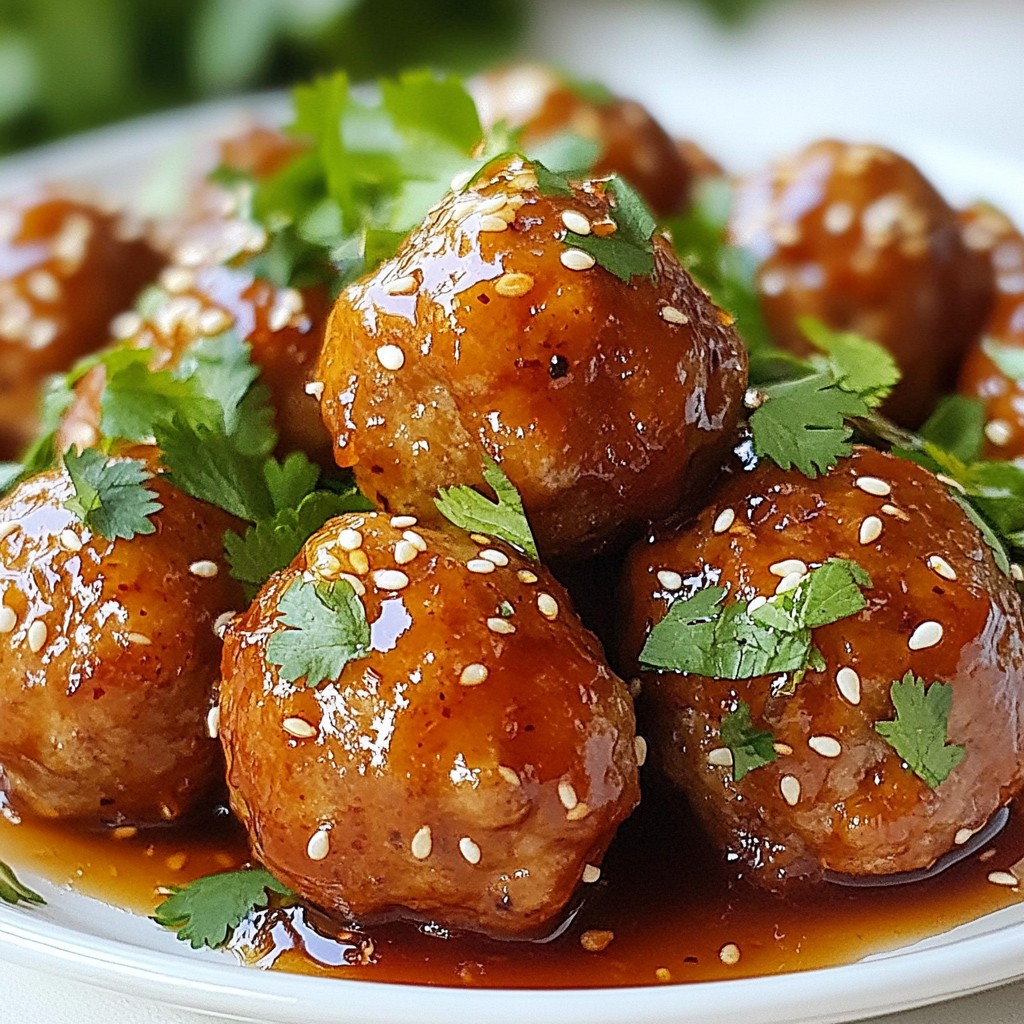 Honey Sriracha Glazed Meatballs Flavored Delight