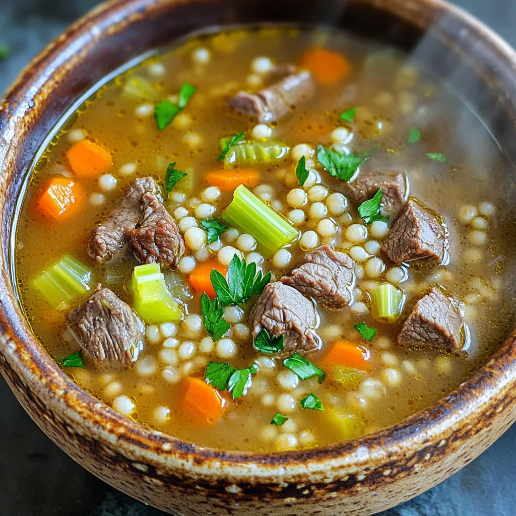 Slow Cooker Beef and Barley Soup Hearty Comfort Dish
